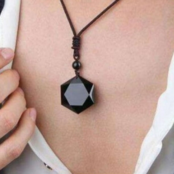 Natural Crystal Mixed Color Hexagram Star Round Beads Personalized Necklace Gift Natural Crystal Mixed Color Hexagram Star Round Beads Personalized Necklace Gift